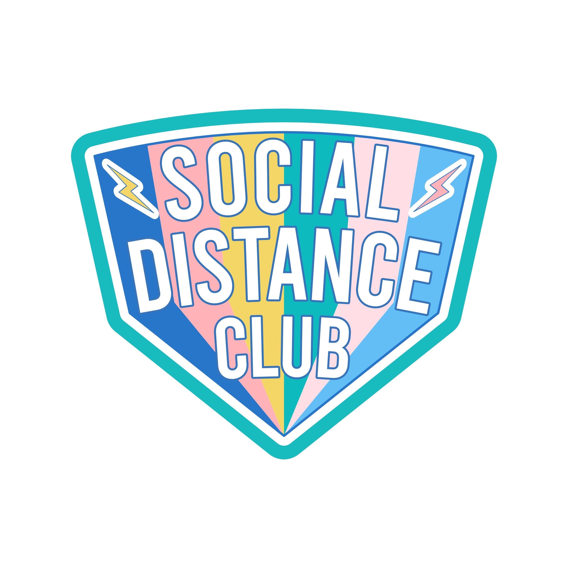 Social Distance Club Sticker – Dots & Loops